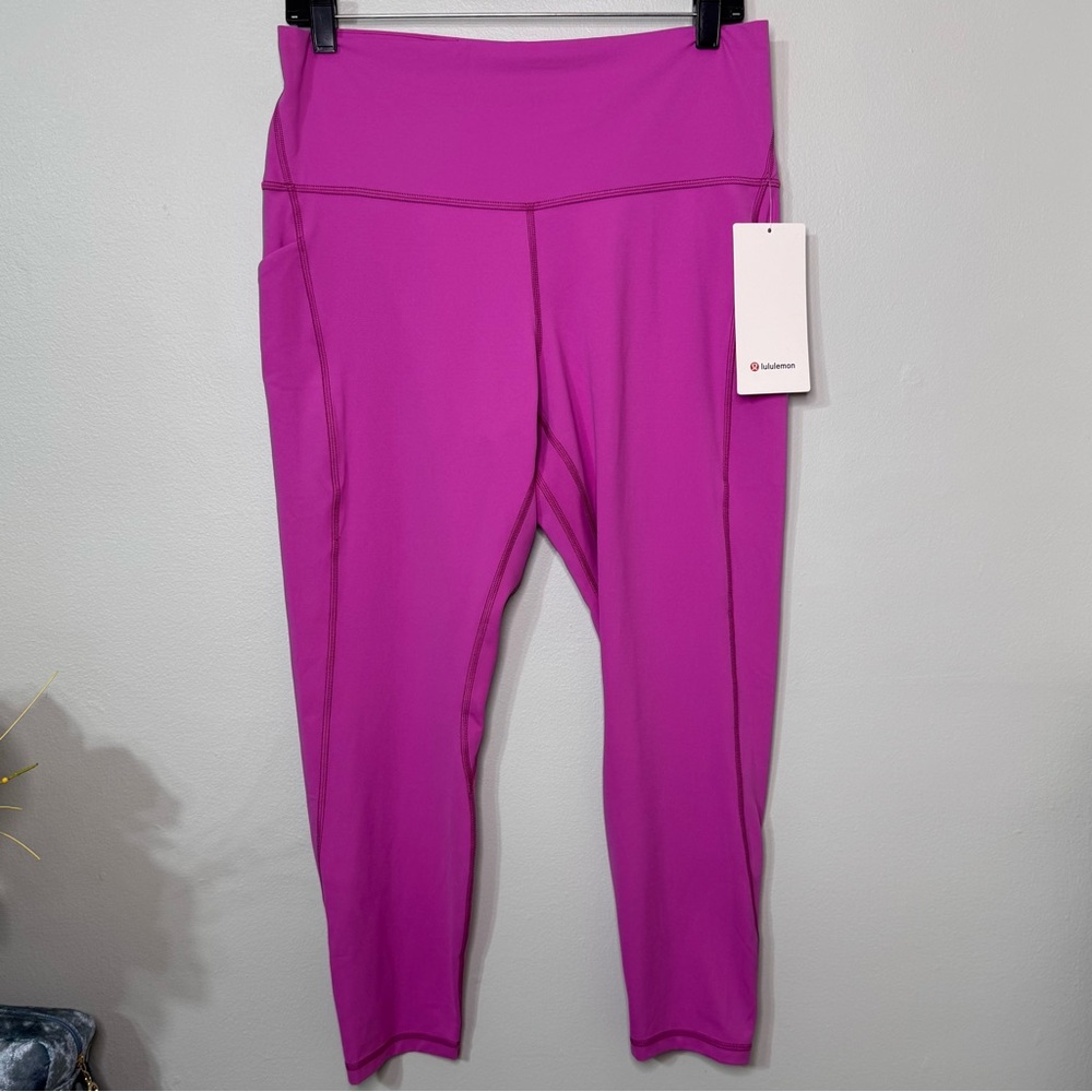 Lululemon Align High Pant Leggings 25” Pockets Pow Pink Tone Size 14 NWT - Picture 4 of 10